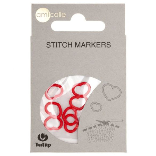 Tulip heart stitch markers - M