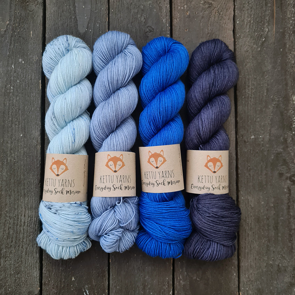 Kettu Yarns Electric Denim lankasetti - 400 g