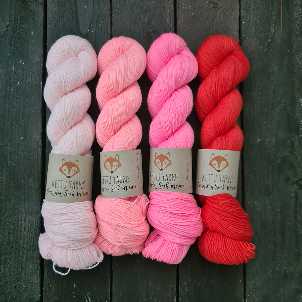Kettu Yarns Autumn Poppies and Peonies lankasetti - 400 g
