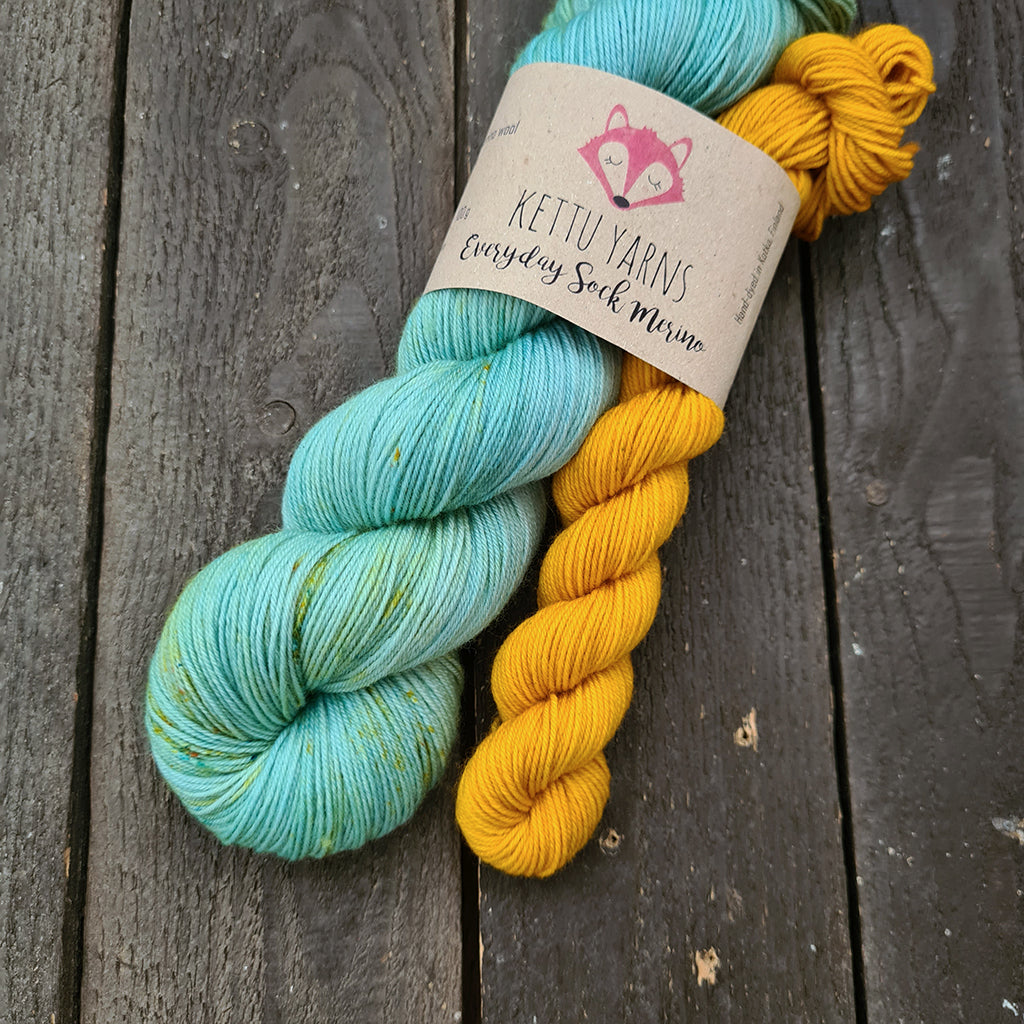 Kettu Yarns - Everyday Sock Merino setti - Grassland - 120 g