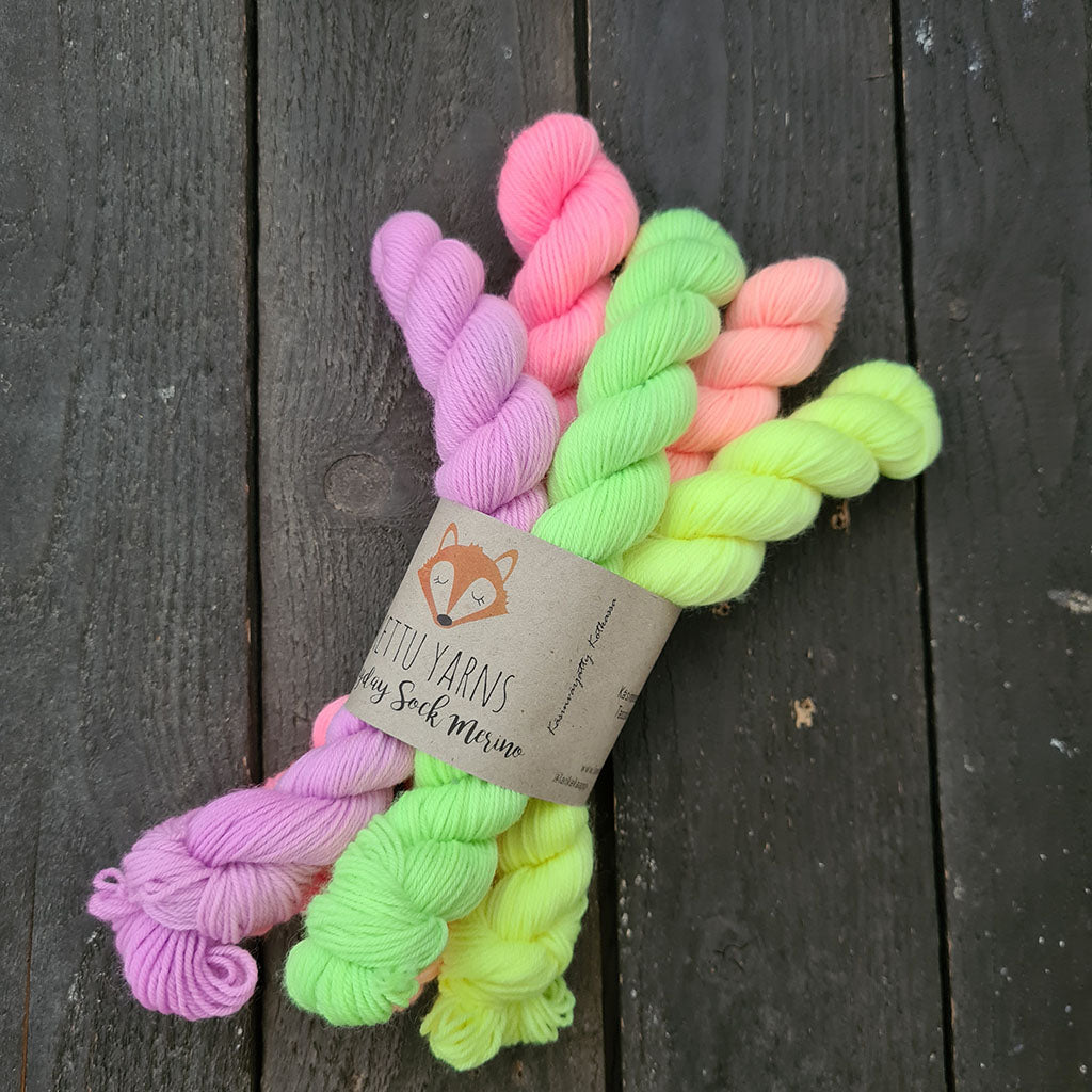 Kettu Yarns - Everyday Sock Merino setti - Mini Mix - 100 g