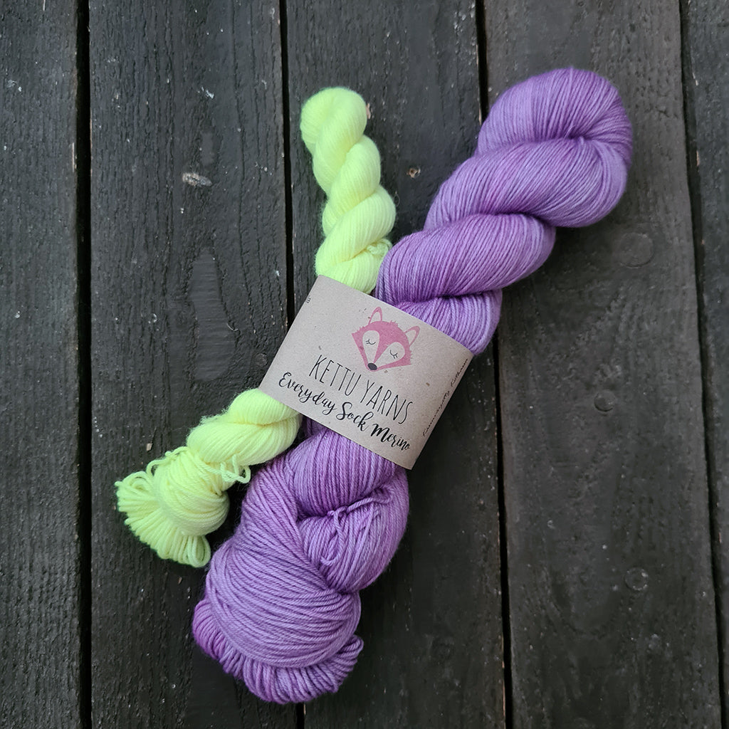 Kettu Yarns - Everyday Sock Merino setti - Lilacs in Bloom - 120 g