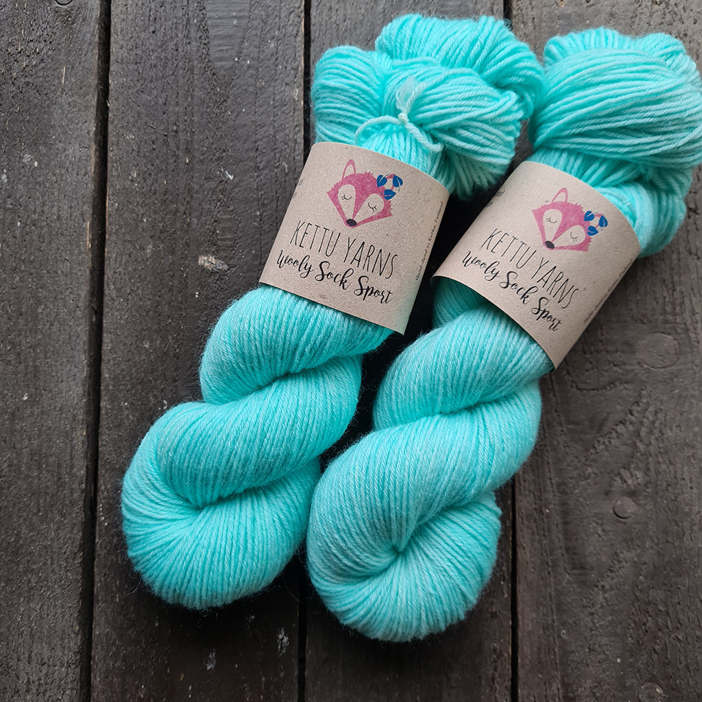 Kettu Yarns - Wooly Sock Sport - Aqua - 100 g