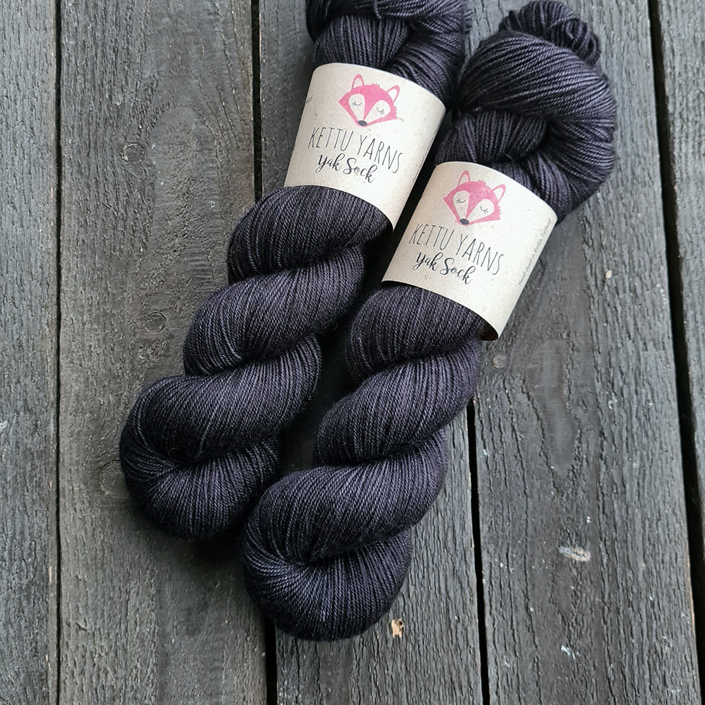 Kettu Yarns - Yak Sock - Raven - 100 g