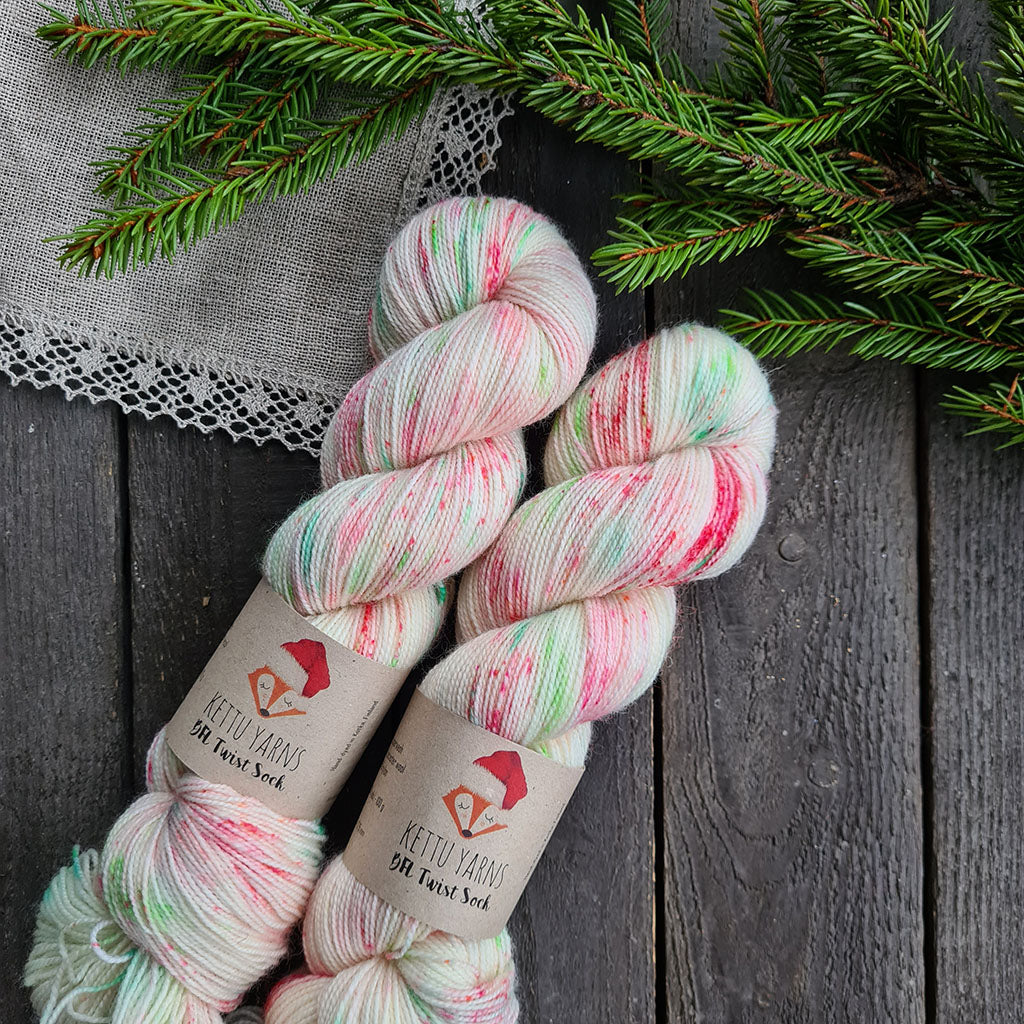 Kettu Yarns - BFL Twist Sock - Baby it's Cold Outside - 100 g