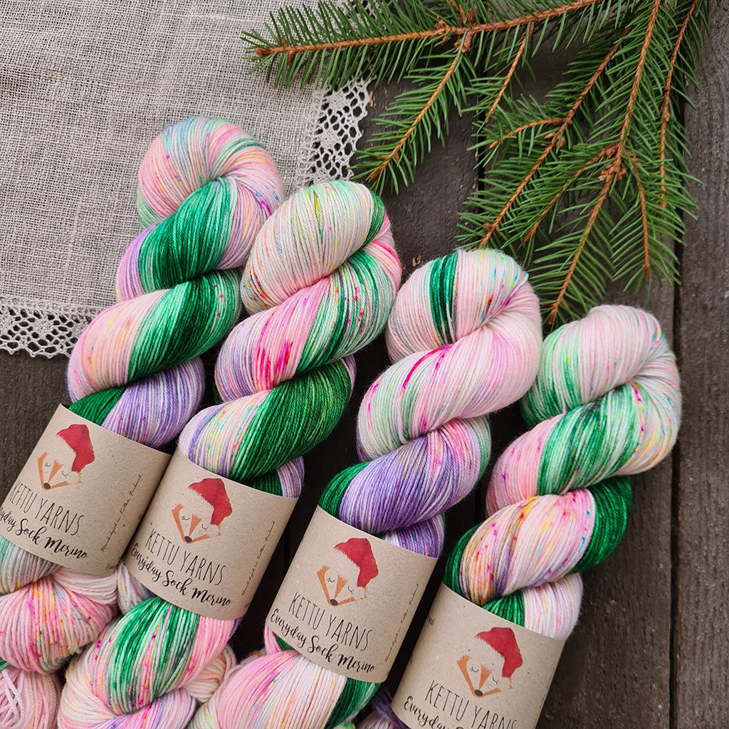 Kettu Yarns - Everyday Sock Merino - Neon Twinkle - 100 g