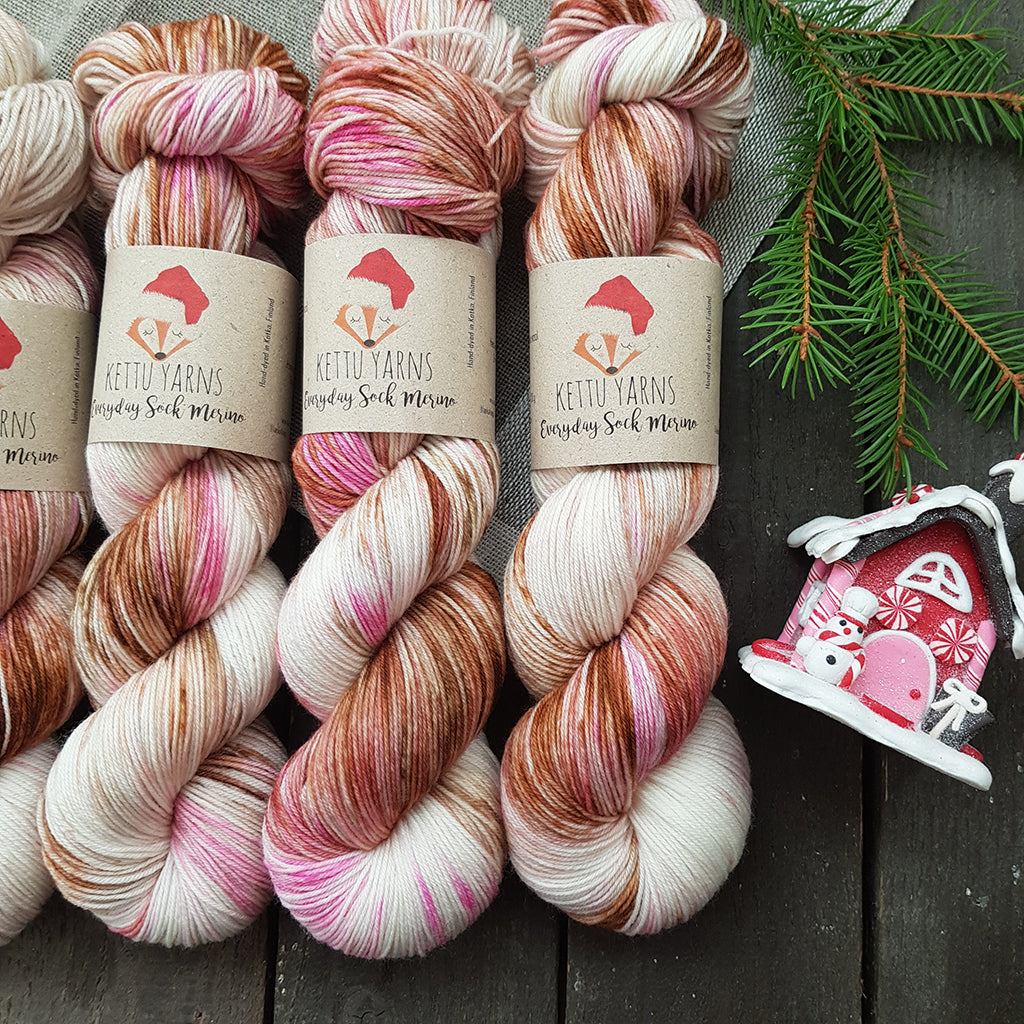 Kettu Yarns - Everyday Sock Merino - Piparkakkutalo - 100 g