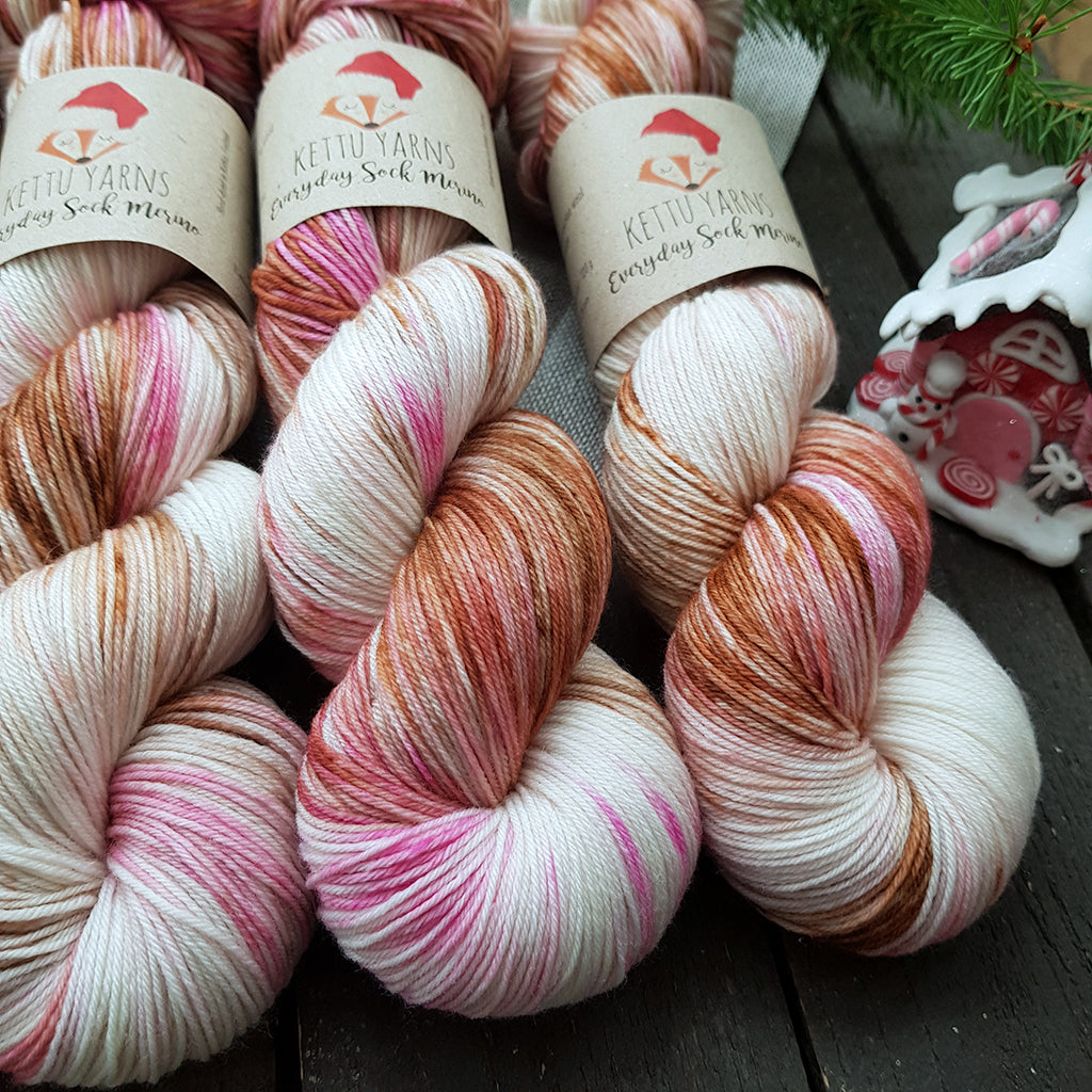 Kettu Yarns - Everyday Sock Merino - Piparkakkutalo - 100 g