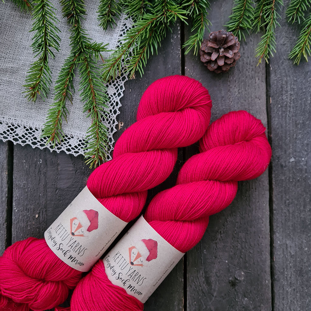 Kettu Yarns - Everyday Sock Merino - Poinsettia - 100 g