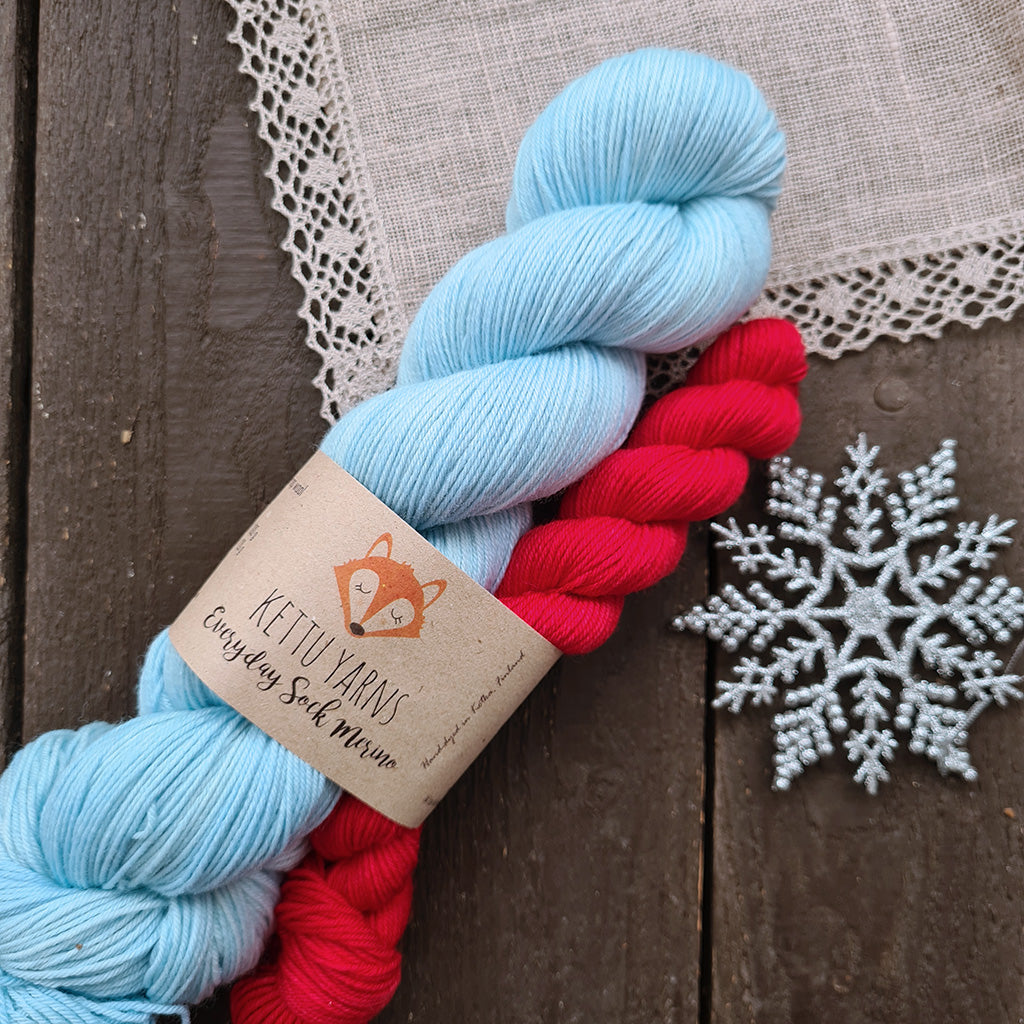 Kettu Yarns - Everyday Sock Merino setti - Cold Cold Heart - 120 g
