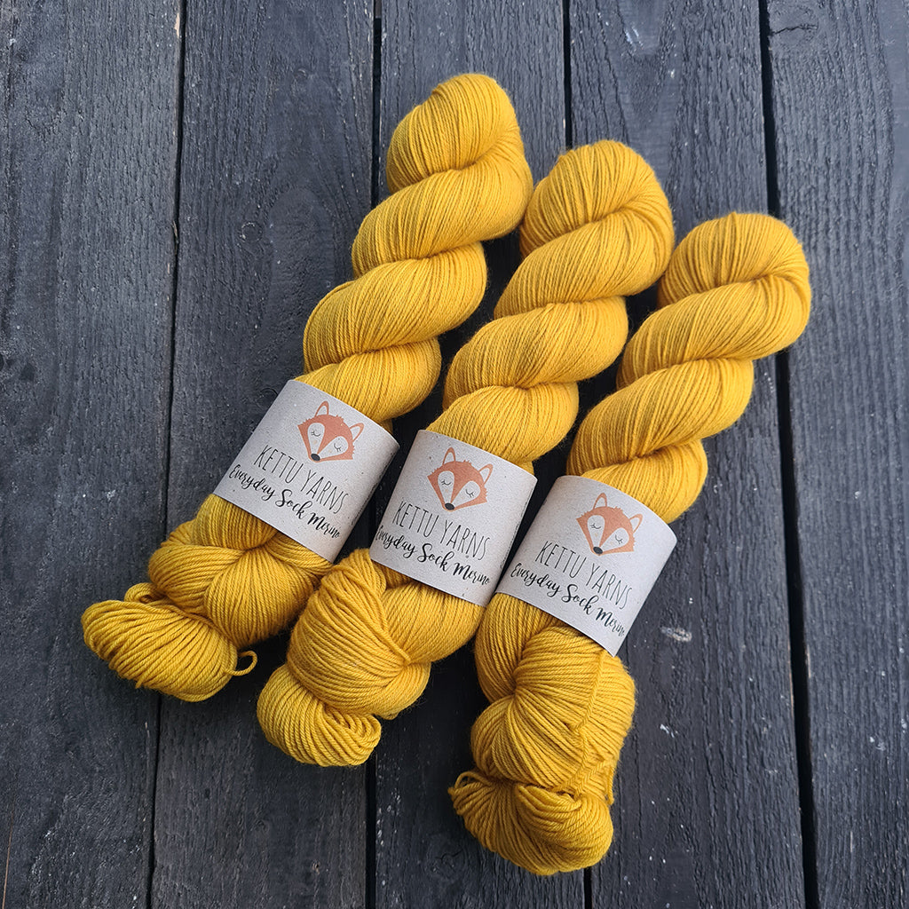 Kettu Yarns - Everyday Sock Merino - Mustard - 100 g