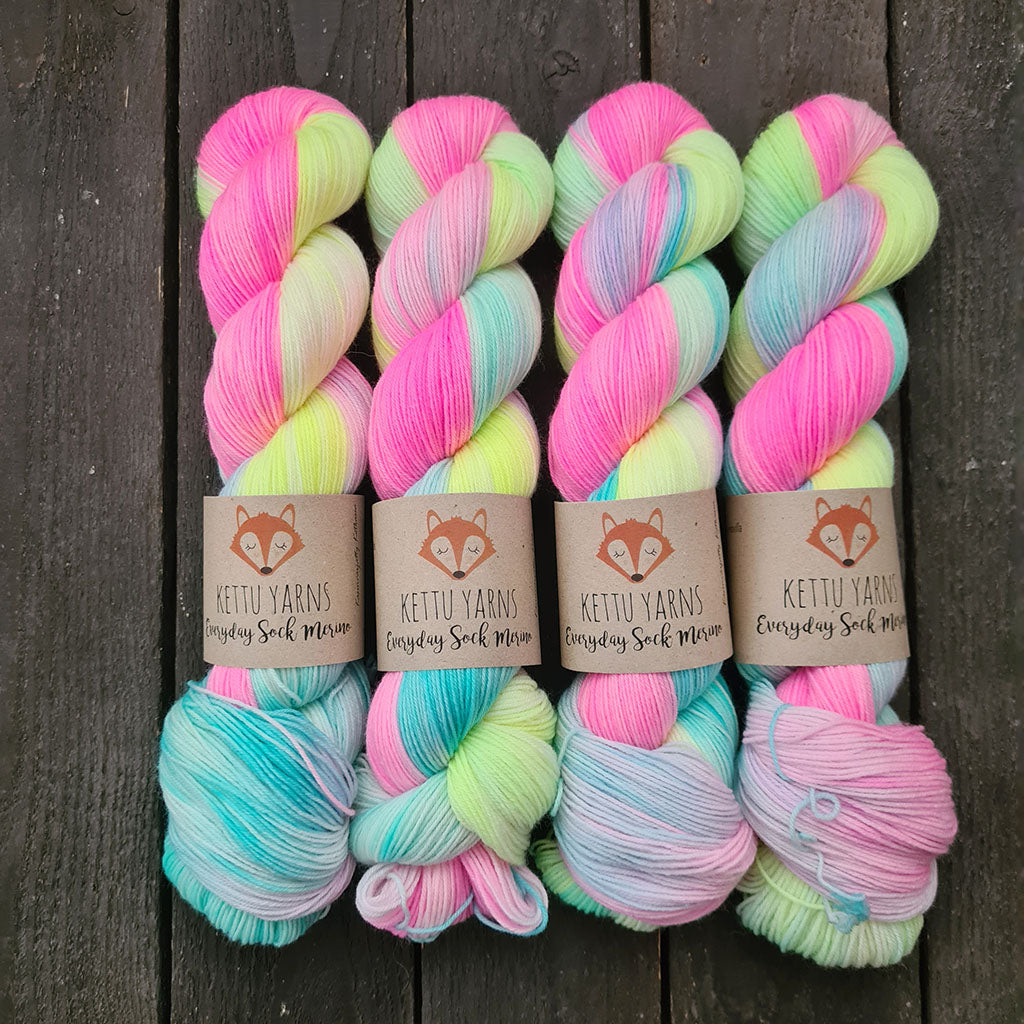 Kettu Yarns - Everyday Sock Merino - Cotton Candy - 100 g