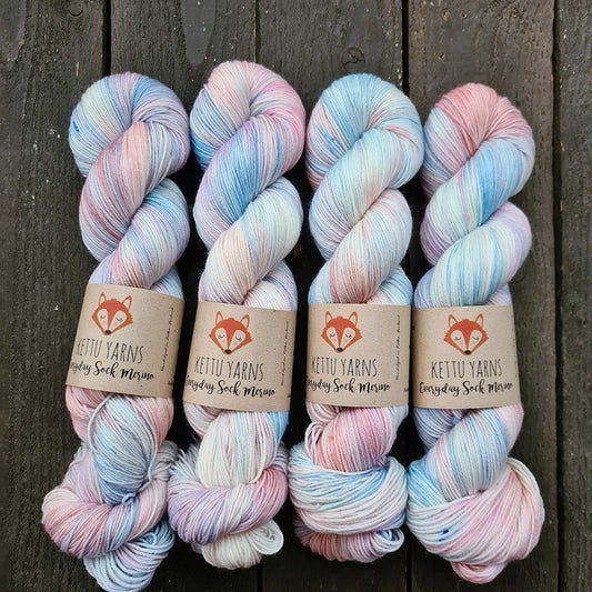 Kettu Yarns Colour of the Month - Everyday Sock Merino - Gentle January - 100 g