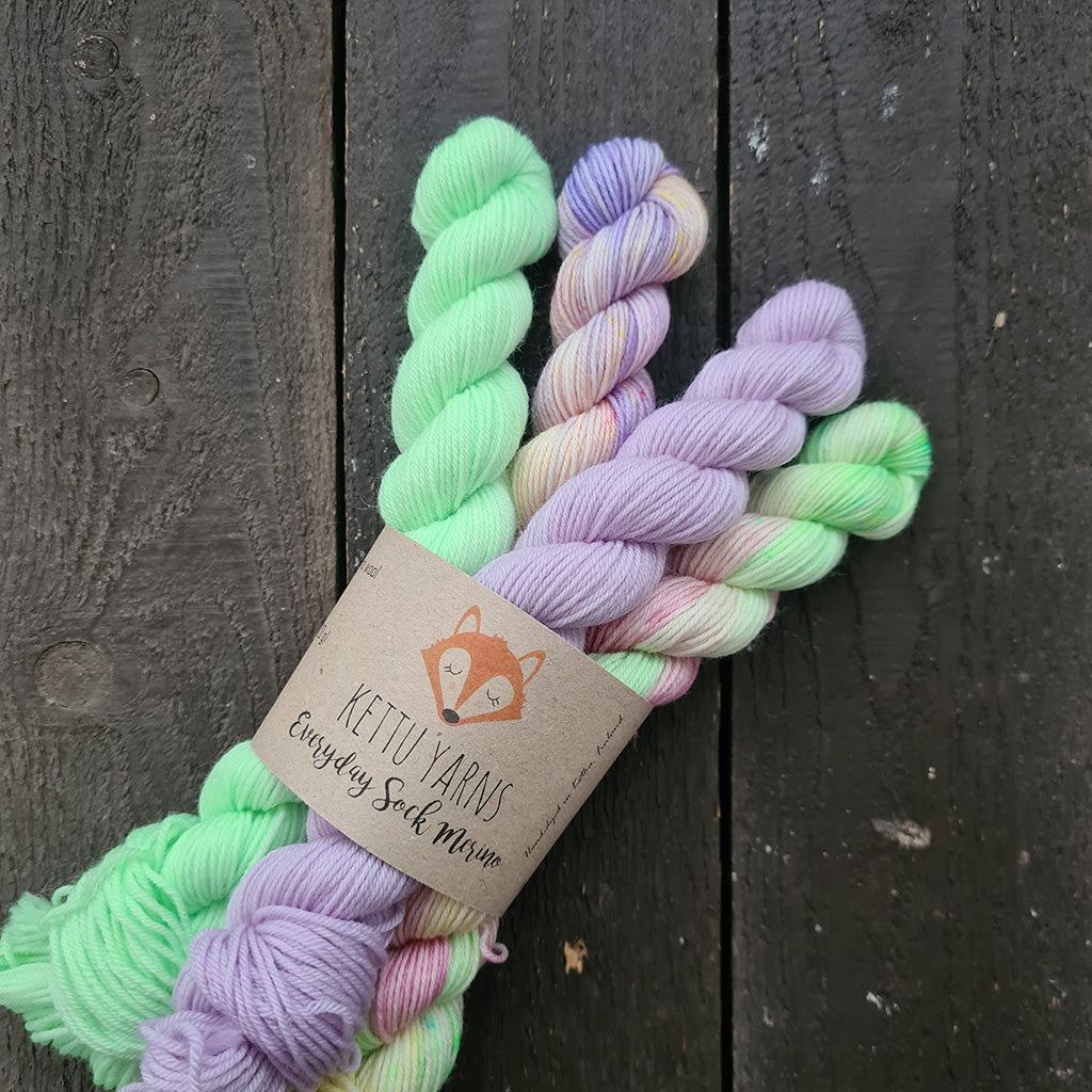 Kettu Yarns No Surprise Mini Club - Everyday Sock Merino setti - March - 80 g