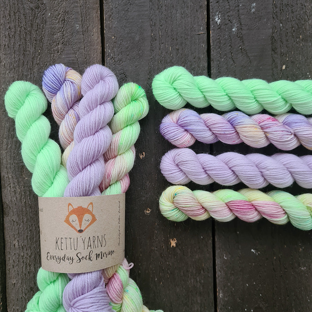 Kettu Yarns No Surprise Mini Club - Everyday Sock Merino setti - March - 80 g