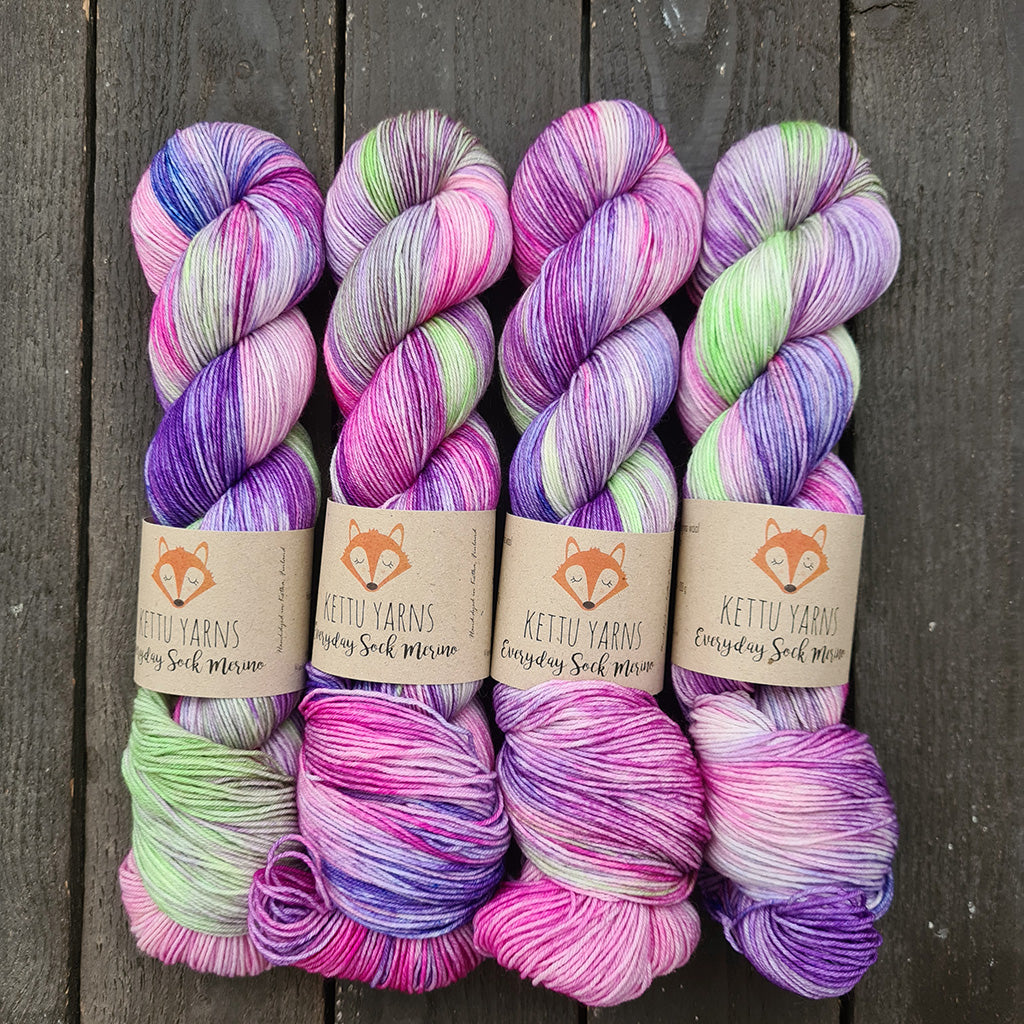 Kettu Yarns Kuukausiväri - Everyday Sock Merino - Playful April - 100 g