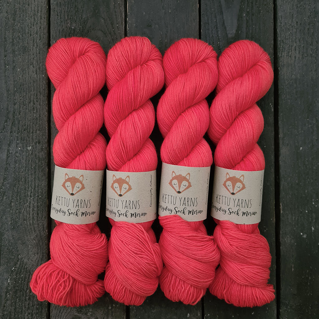 Kettu Yarns - Everyday Sock Merino - Poppy - 100 g