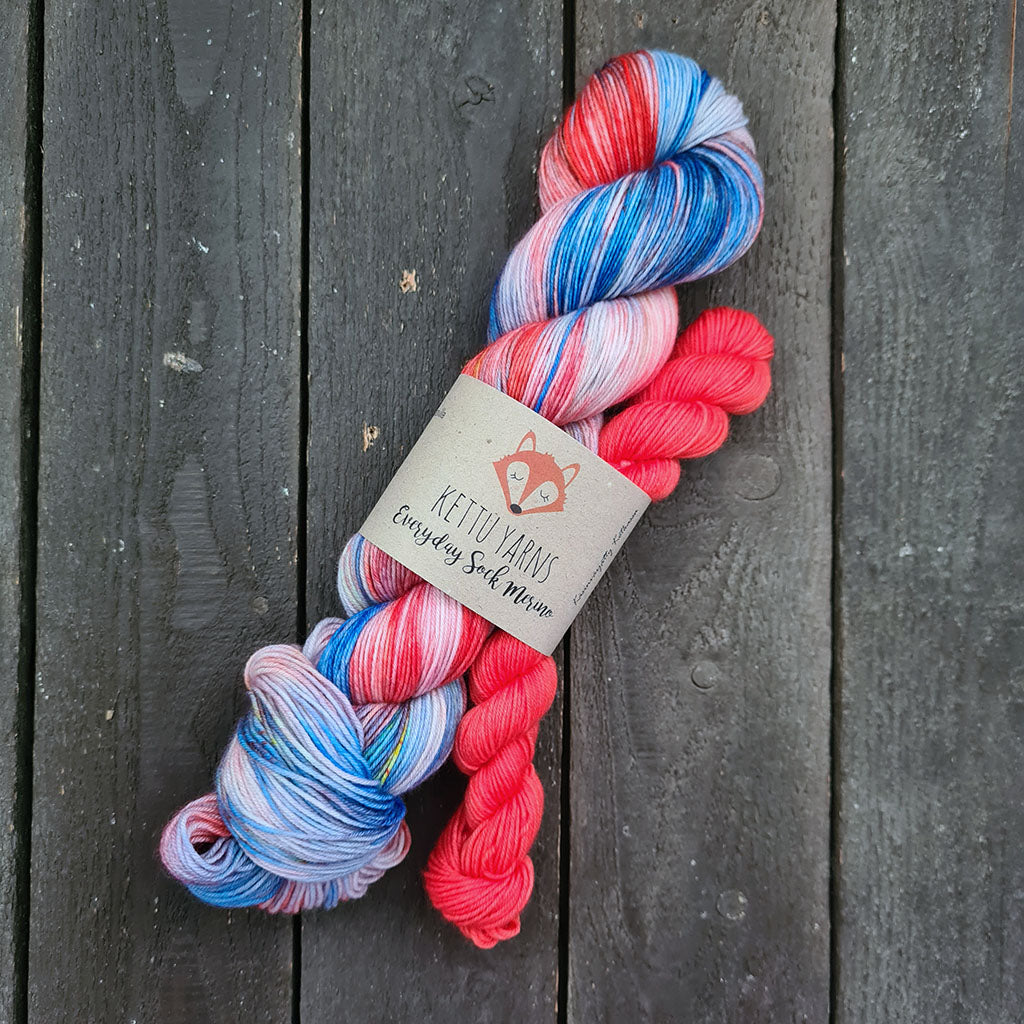 Kettu Yarns - Everyday Sock Merino setti - Knit Your Flannel - 120 g