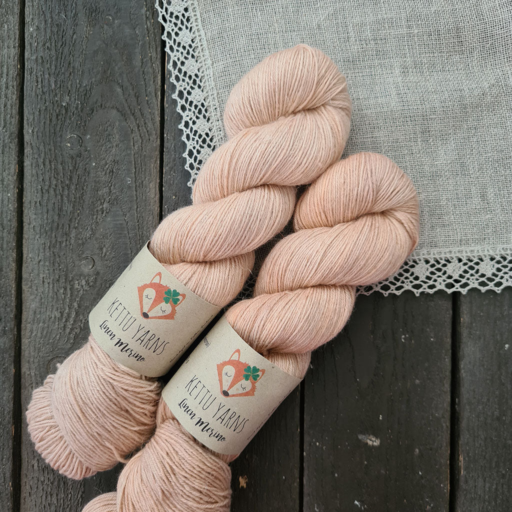 Kettu Yarns - Linen Merino - Pink Sand - 100 g