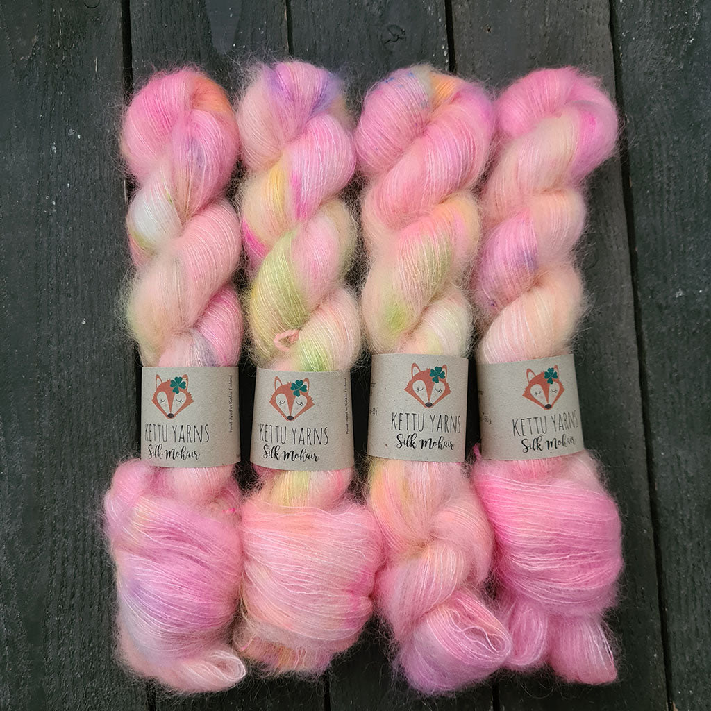 Kettu Yarns - Silk Mohair - Neon Sprinkles - 50 g