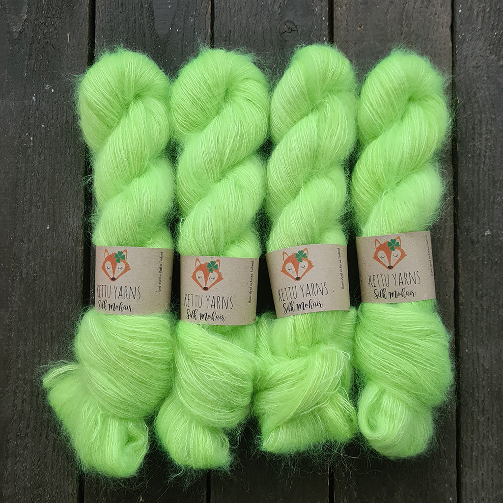 Kettu Yarns - Silk Mohair - Soft Neon Green - 50 g
