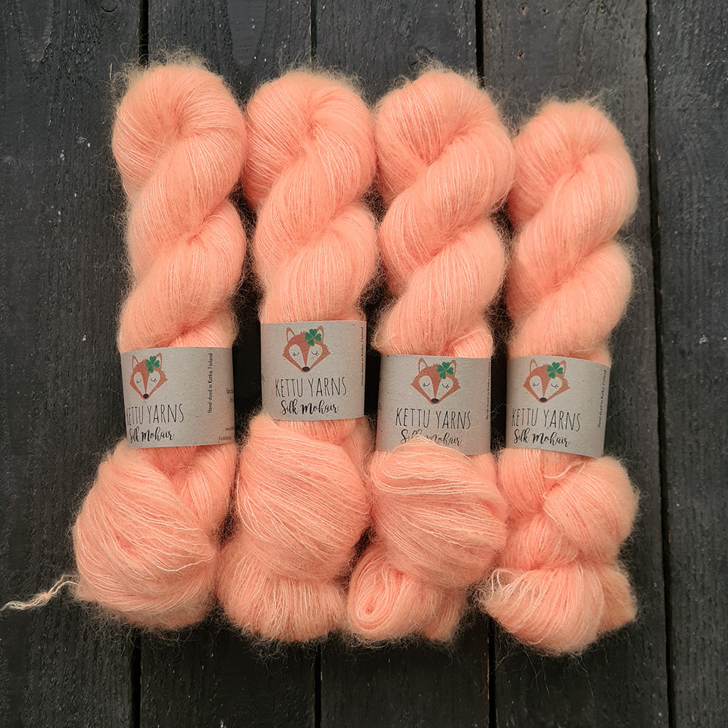 Kettu Yarns - Silk Mohair - Soft Neon Orange - 50 g
