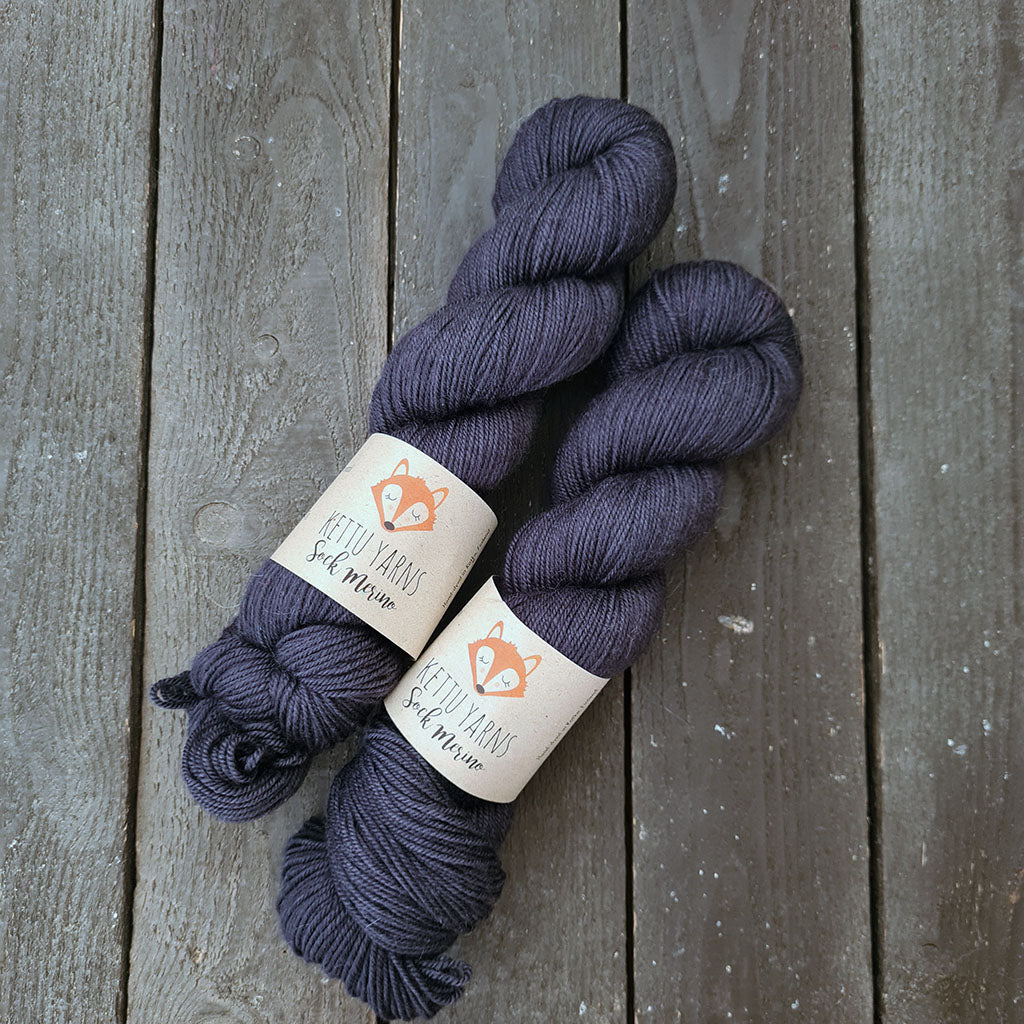 Kettu Yarns - Sock Merino - Raven - 100 g
