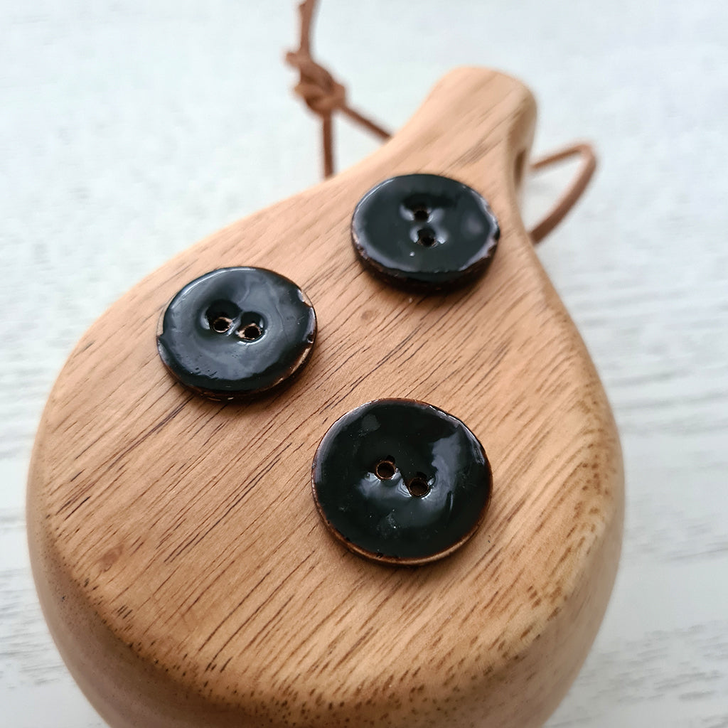 Kookosnappi - Kahvi - 22 mm