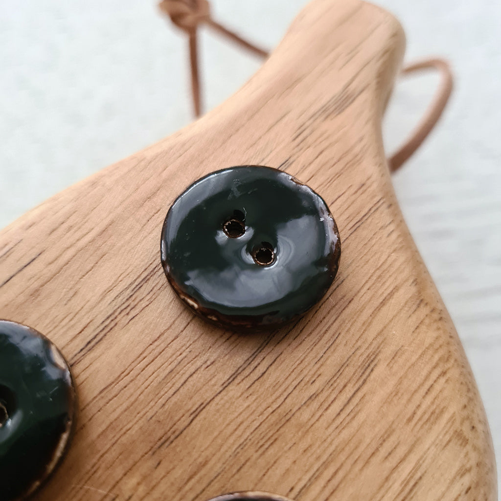 Kookosnappi - Kahvi - 22 mm