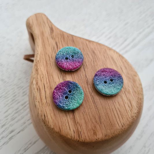 Coconut button - color mix 2 - 20 mm