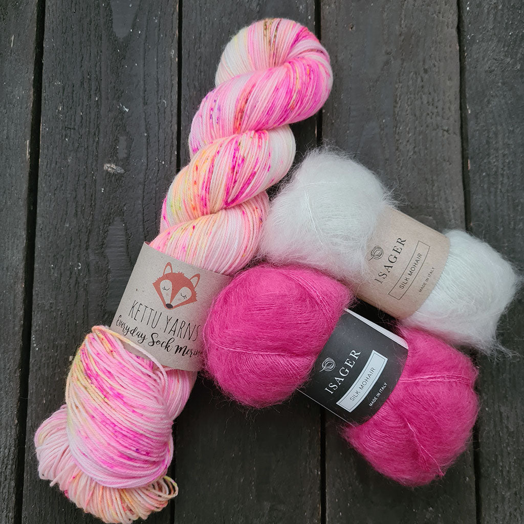 Kettu Yarns + Isager lankasetti - Neon Sprinkles - 150 g