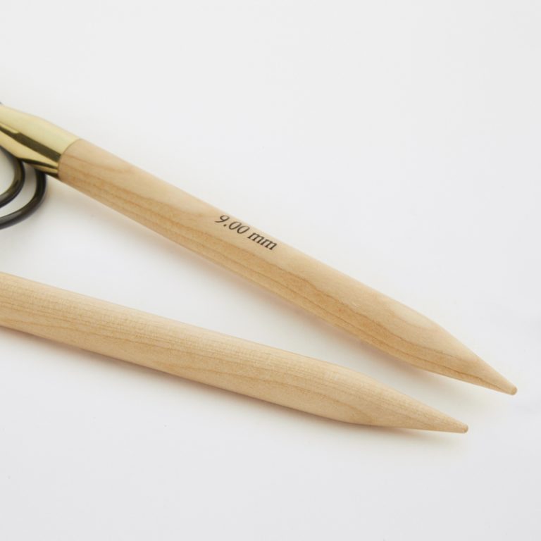 KnitPro - Aghi Circolari Fissi Basix In Legno Di Faggio - 100 Cm X 12 Mm - Colore Betulla - Morbidi E Delicati Sulle Mani