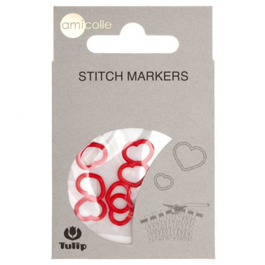 Tulip heart stitch markers - M