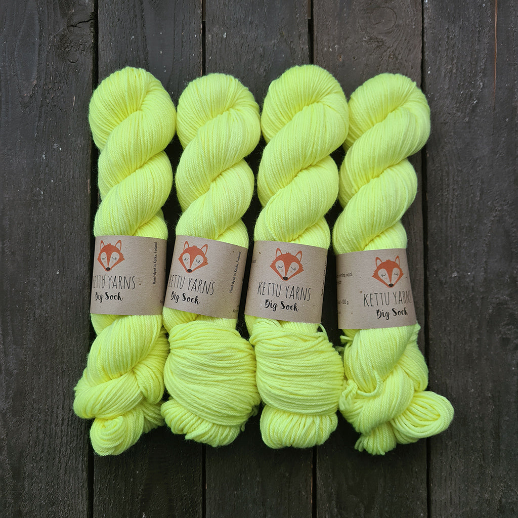 Kettu Yarns - Big Sock - Soft Neon Yellow - 100 g