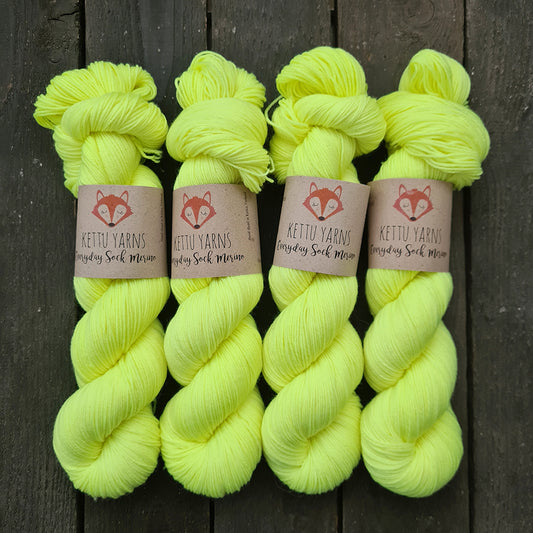 Kettu Yarns - Everyday Sock Merino - Soft Neon Yellow - 100 g