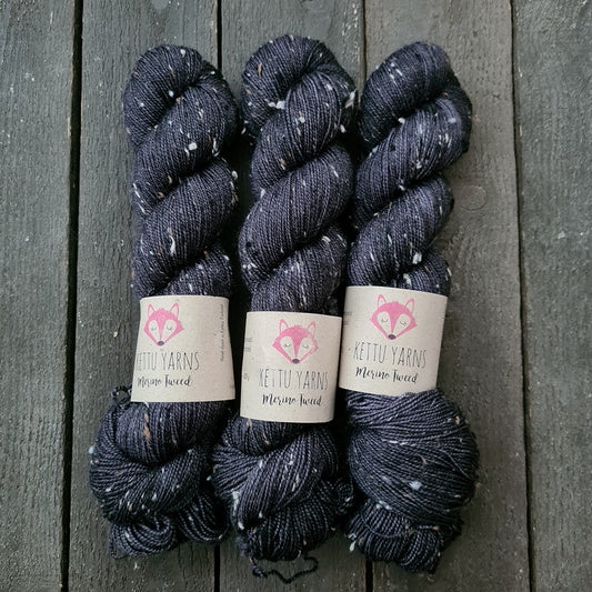 Kettu Yarns - Merino Tweed - Raven - 100 g