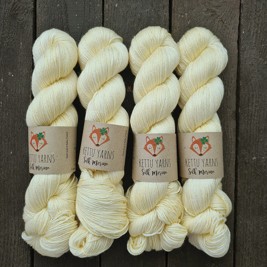 Kettu Yarns - Silk Merino - Vanilla Cream - 100 g