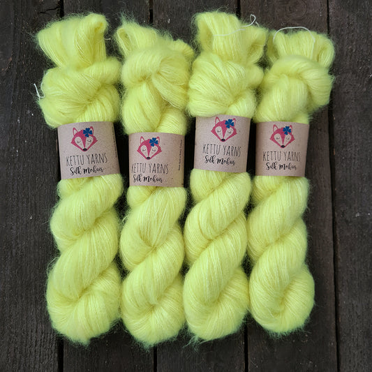 Kettu Yarns - Silk Mohair - Soft Neon Yellow - 50 g