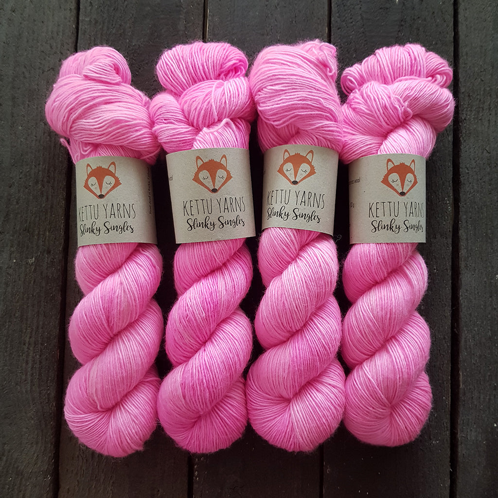 Kettu Yarns - Slinky Singles - Bubblegum - 100 g