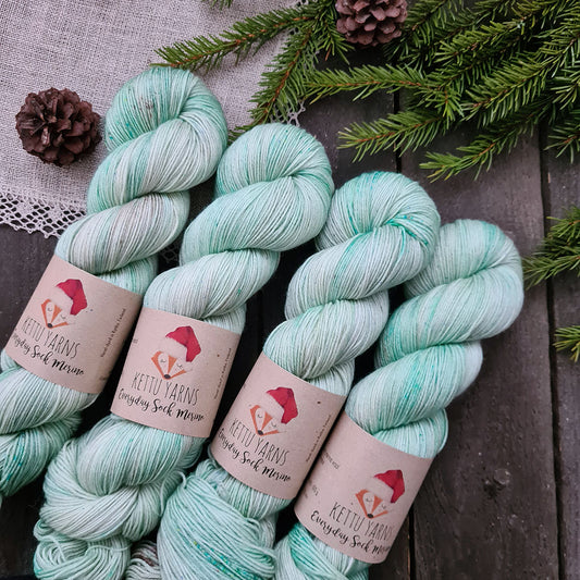 Kettu Yarns - Everyday Sock Merino - Ho Ho Mistletoe - 100 g