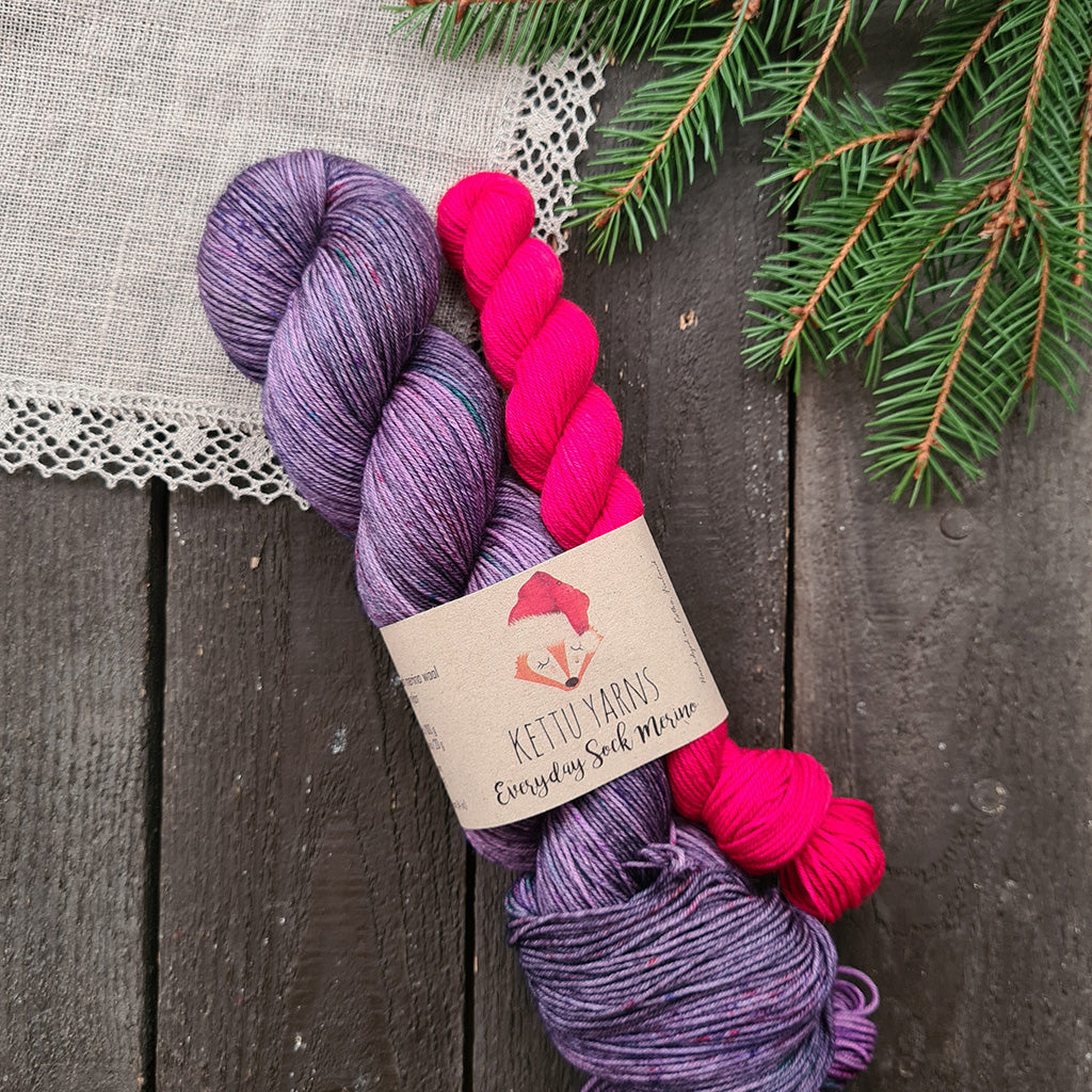 Kettu Yarns - Everyday Sock Merino set - Lucky Christmas Set #24 - 120 g