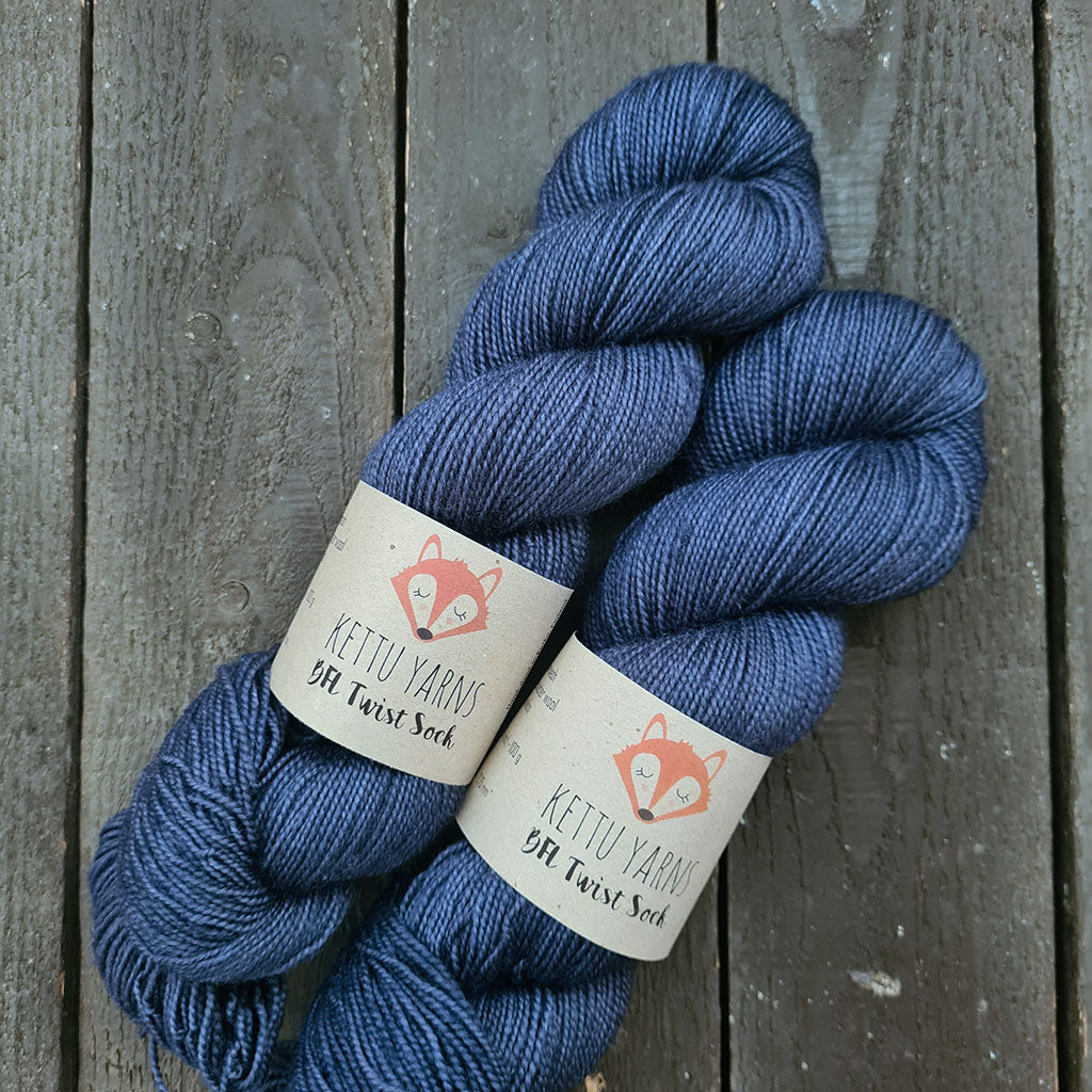 Kettu Yarns - BFL Twist Sock - Suddenly Navy - 100 g