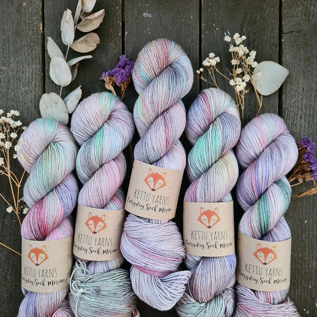 Kettu Yarns - Everyday Sock Merino - Dried Flower Bouquet Jan 2026-02  - 100 g