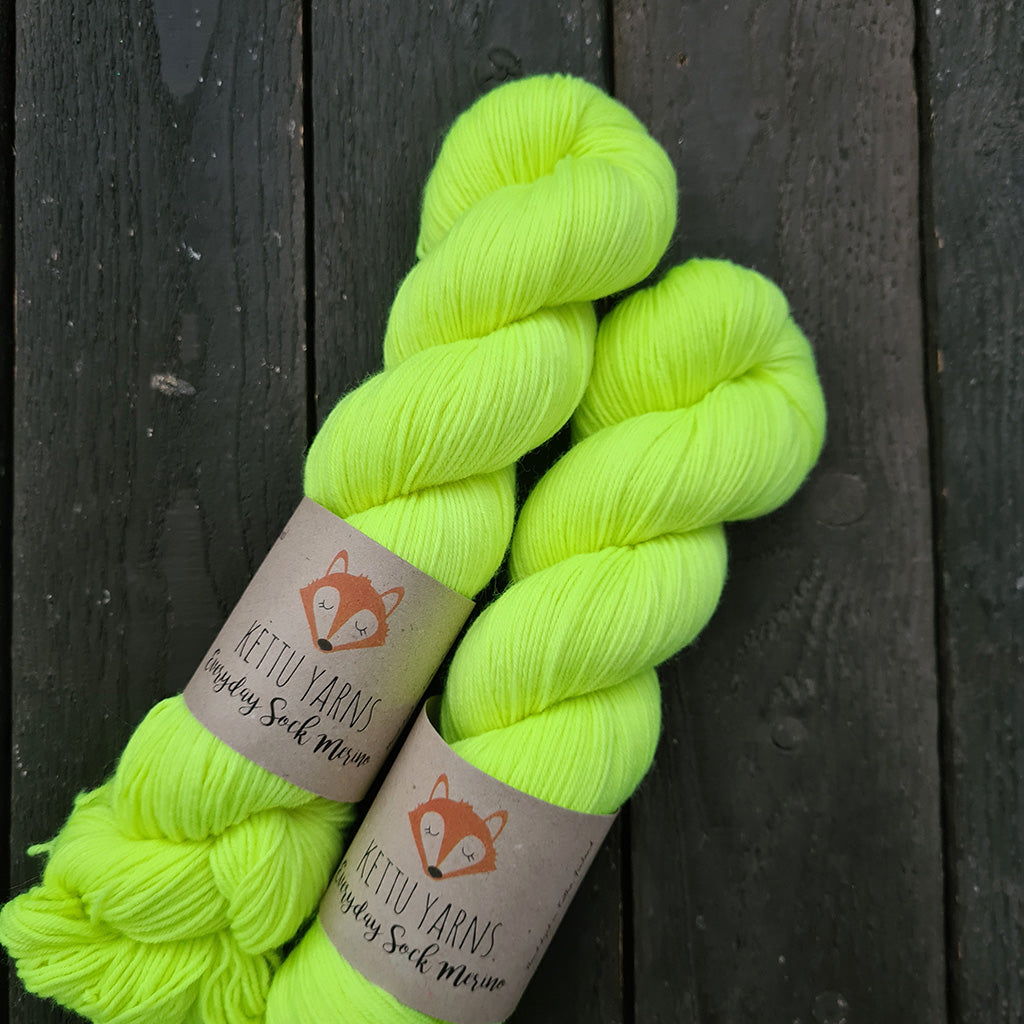 Kettu Yarns - Everyday Sock Merino - Highlighter - 100 g