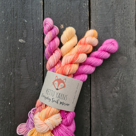 Kettu Yarns No Surprise Mini Club - Everyday Sock Merino setti - August - 80 g