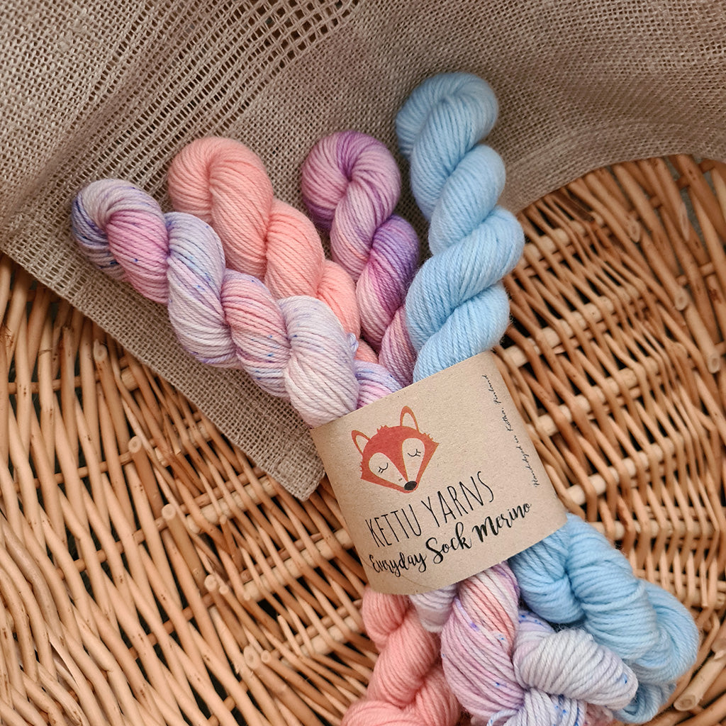 Kettu Yarns No Surprise Mini Club - Everyday Sock Merino setti - January - 80 g