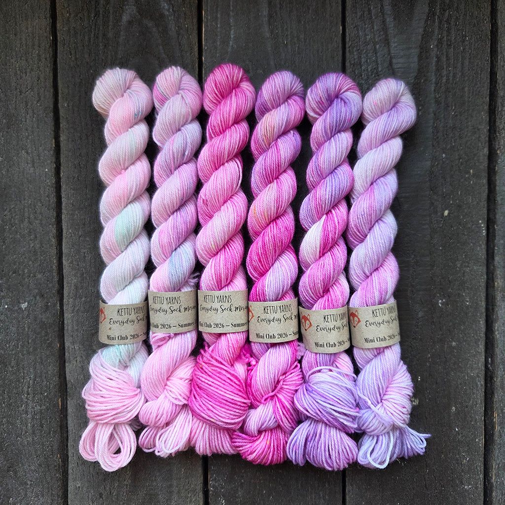 Kettu Yarns No Surprise Mini Club - Everyday Sock Merino setti - Summer 2026 - 120 g