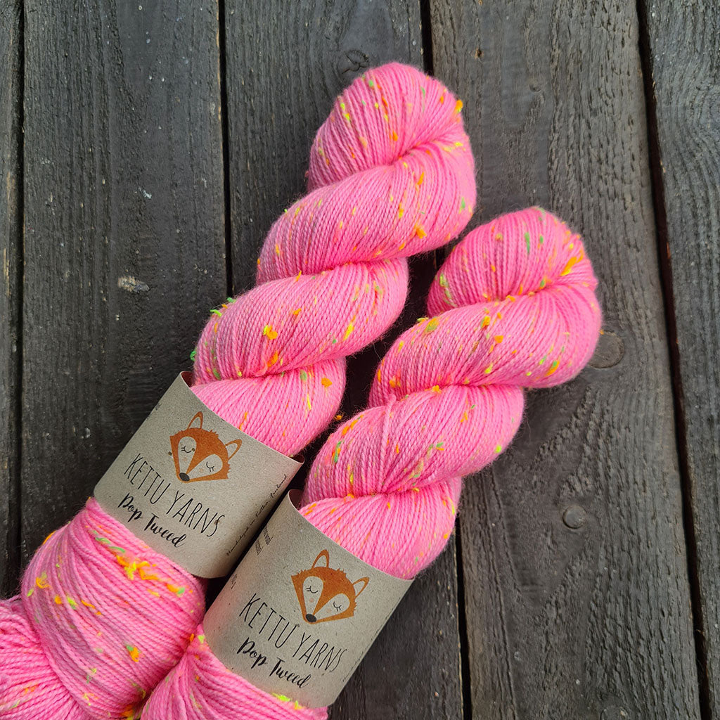 Kettu Yarns - Pop Tweed - Bubblegum - 100 g