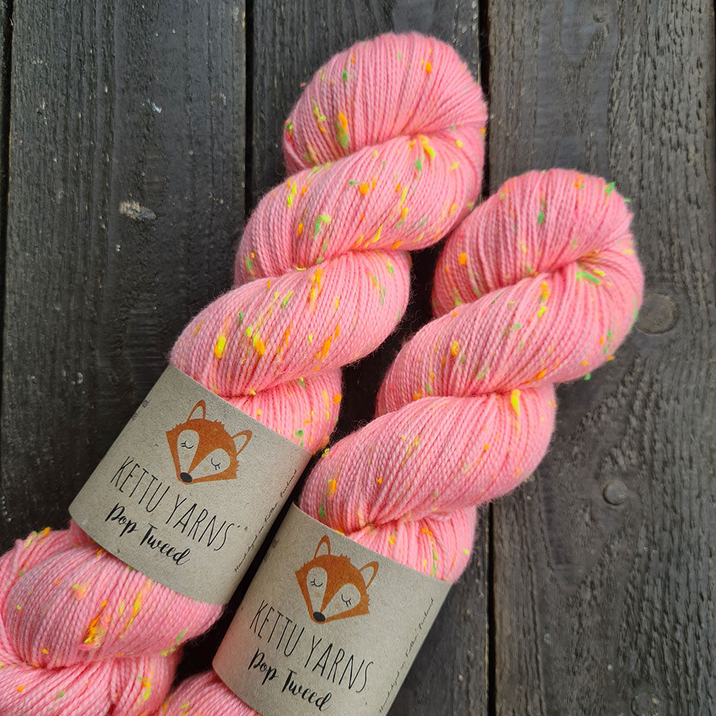 Kettu Yarns - Pop Tweed - Frozen Watermelon - 100 g