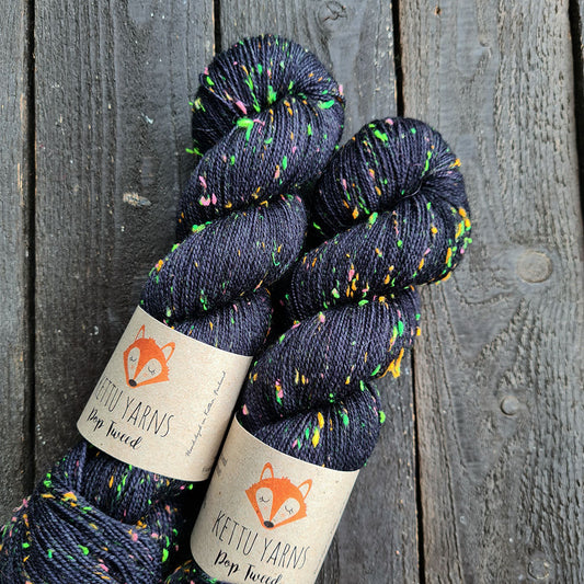 Kettu Yarns - Pop Tweed - Raven - 100 g